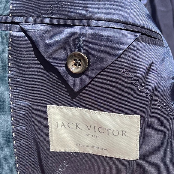 🌻NEW Jack Victor Esprit Solid Stretch Wool Suit Jacket | Men's Size 42 Regular - Picture 11 of 12